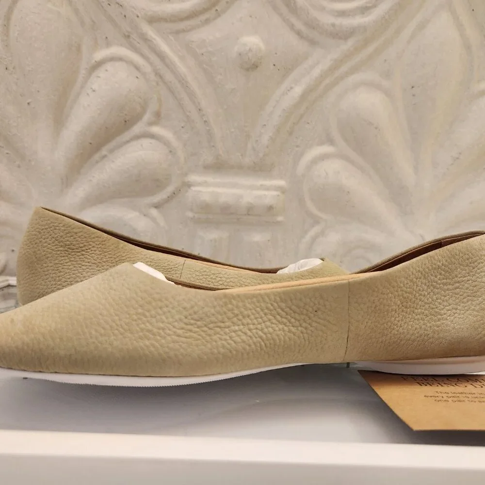 GENTLE SOULS Eugene Lime Leather Travel Ballet Flats. NIB. Size: Various